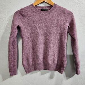 Tahari Heathered Lavender 2 ply 100% Cashmere Sweater Small